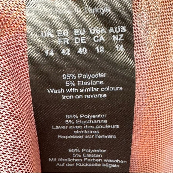 Nasty Gal Check Print Long Sleeve Mesh Top Size 10 - Picture 6 of 9